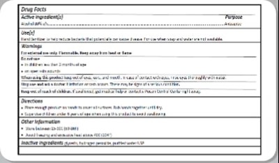 200ml Back (Drug Facts Label)